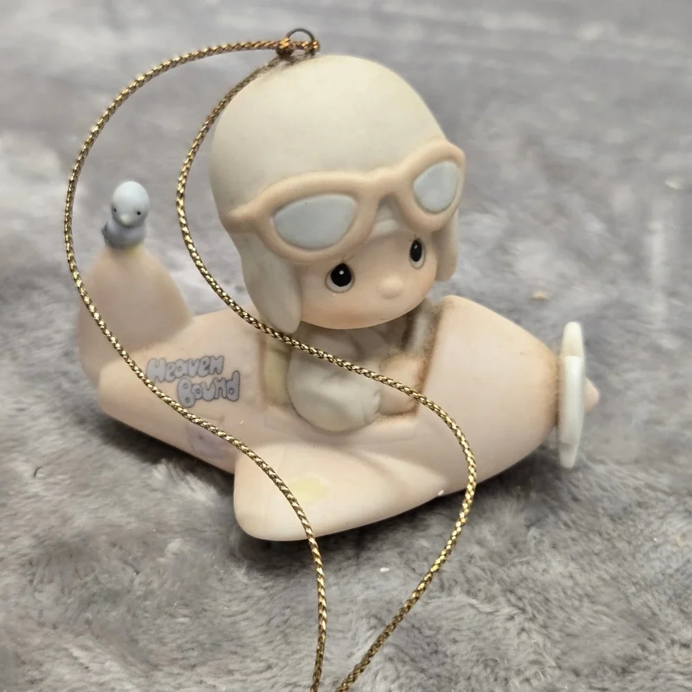 Precious Moments Heaven Bound Airplane‎ Pilot Christmas Ornament with Box